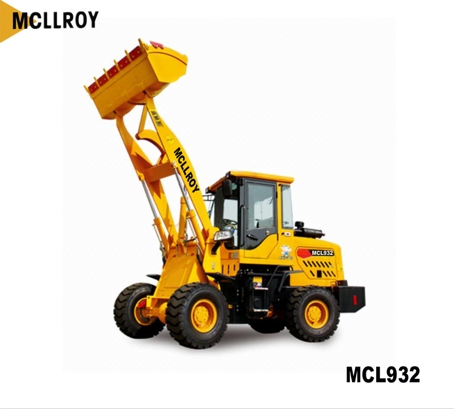ISO9001 2 Ton Wheel Loader , Compact Loading Shovel 1800kg Rated Load